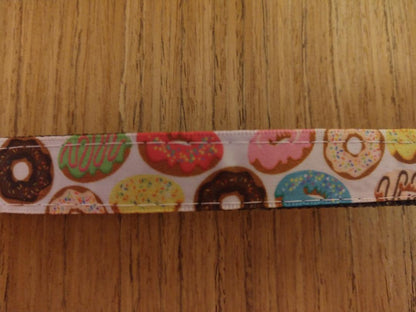 Small Dog Collar and Leash Set or Collar - Donuts Pattern