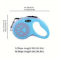 RetractablePaw Print Nylon Dog Leash