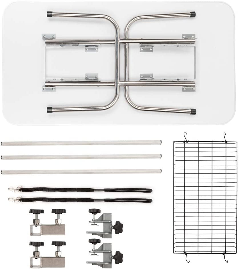 32-Inches Pet Grooming Table, Portable Dog Grooming Table with Arm Noose & Mesh Tray, Adjustable Foldable Pet Groom Table Stand for Dog Cat, Maximum Capacity up to 330 LBS (32In)