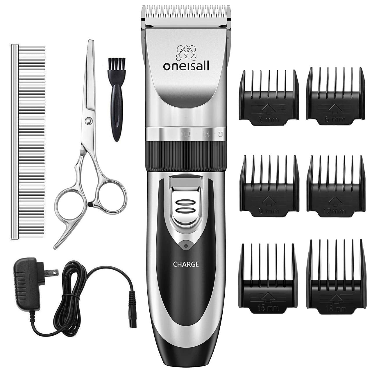 Dog Shaver Clippers Low Noise Rechargeable Cordless Electric Quiet Hair Clippers Set for Dogs Cats Pets