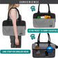 Airline Approved Dog Purse Carrier | Soft-Sided Pet Carrier for Small Dog, Cat, Puppy, Kitten | Portable Stylish Pet Travel Handbag | Ventilated Breathable Mesh, Sherpa Bed (Stripe Black)