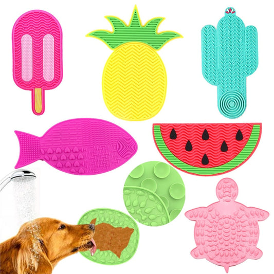 Suction Cup Silicone Lick Pad Dog Slow Feeders Treat Dispensing